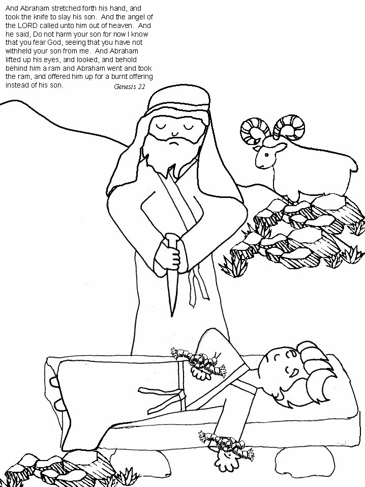 Starry Starr Abraham And Isaac Coloring Pages