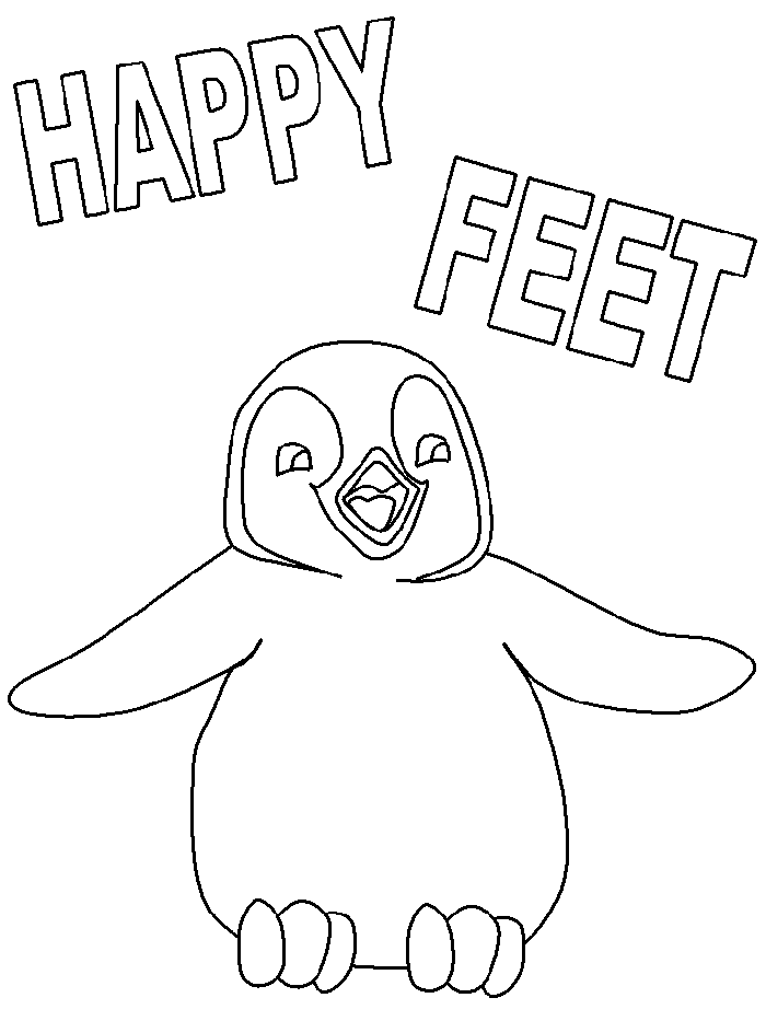 Happy Feet Coloring Page