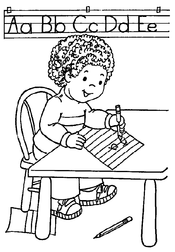 Writing Coloring Page